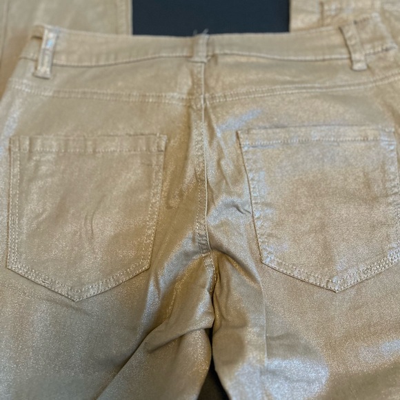 Liverpool Coated shiny skinny jeans , dark khaki, 4P - Picture 6 of 7